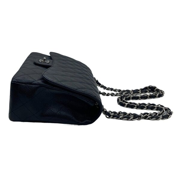Chanel Classic Caviar Jumbo Single Flap CF Black GHW (13***96) cc419 - Picture 4 of 10